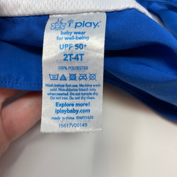 I Play Shark Toddler Boy Reversible Beach Sun Hat In Blue Bundle - Picture 6 of 8